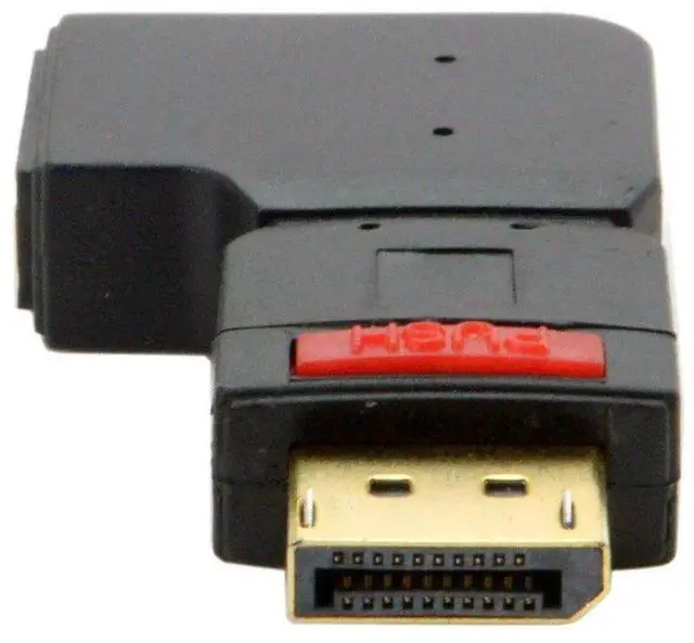 Alt view image 5 of 7 - 90 Degree Right Angle DisplayPort Male to Female Extension Adapter, Standard DP Connector Supports 4K@60Hz UHD Video