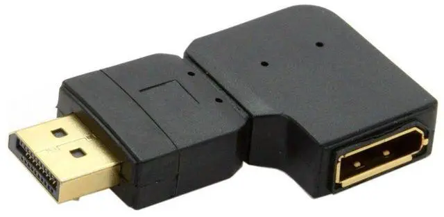 Alt view image 7 of 7 - 90 Degree Right Angle DisplayPort Male to Female Extension Adapter, Standard DP Connector Supports 4K@60Hz UHD Video