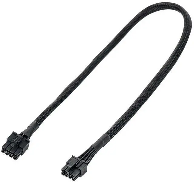 Main image of 25.5 Inch 65cm 18AWG Black 8Pin to 6+2Pin PCIe GPU Modular Power Cable, Male to Male Compatible with Corsair Thermaltake ARESGAME PSU