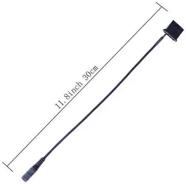 Alt view image 7 of 7 - 11.8 Inch DC Power Plug to 4-Pin Molex Adapter Cable, PC Cooling Fan Power Conversion Cord