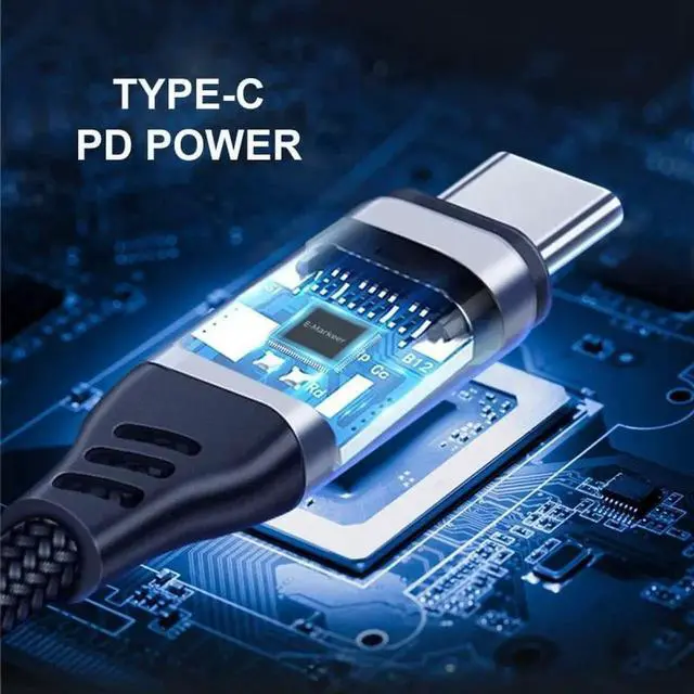 Alt view image 7 of 7 - USB C Multiport Adapter, USB3.1 Type C to HDMI VGA Dual USB 3.0 Hub Converter, 4K@60Hz 1080P with 100W PD Charging Port