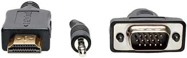 Alt view image 6 of 6 - Active HDMI to VGA + 3.5mm Audio Adapter Cable 15FT, 1080P@60Hz Low Profile HD15 Male to Male Video Audio Converter Cord P566015VGAA