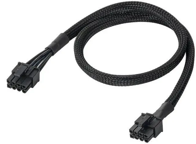 Main image of 65cm Modular PCIe Power Cable Compatible with Seasonic, 8Pin Male to Dual 6+2Pin Male GPU Splitter Cable