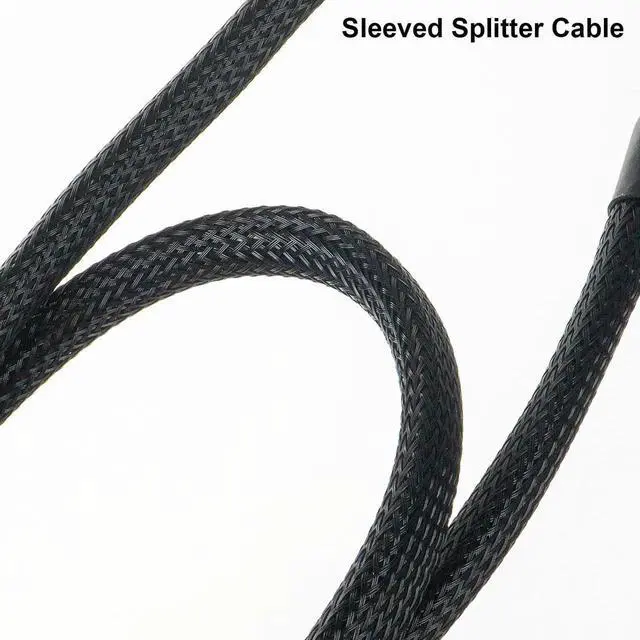 Alt view image 6 of 7 - 65cm Modular PCIe Power Cable Compatible with Seasonic, 8Pin Male to Dual 6+2Pin Male GPU Splitter Cable