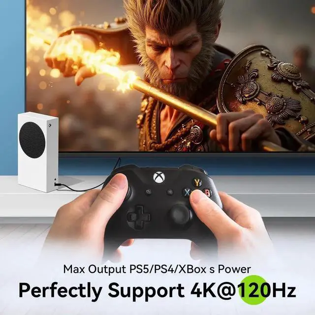 Alt view image 6 of 7 - FIBBR 8K HDMI 2.1 Cable 6ft/2m, 48Gbps Ultra High Speed HDMI Cord, 8K@60Hz 4K@120Hz 2K@240Hz eARC 3D Dynamic HDR 12Bit, Compatible with PS5 PS4 Xbox Series Laptop HDTV Projector