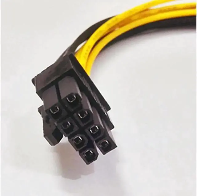 Alt view image 5 of 6 - 6 Inch Dual 4 Pin Molex to 8 Pin PCIe Power Adapter Cable, ATX PSU to PCI Express GPU Video Card Power Converter Cord