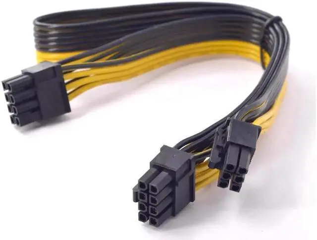 Main image of 60cm PCIe GPU 6Pin to Dual 6+2Pin Power Cable, 18AWG Graphics Card 6Pin to Double 8Pin PCIe Power Supply Extension Cord for Desktop Gaming GPU