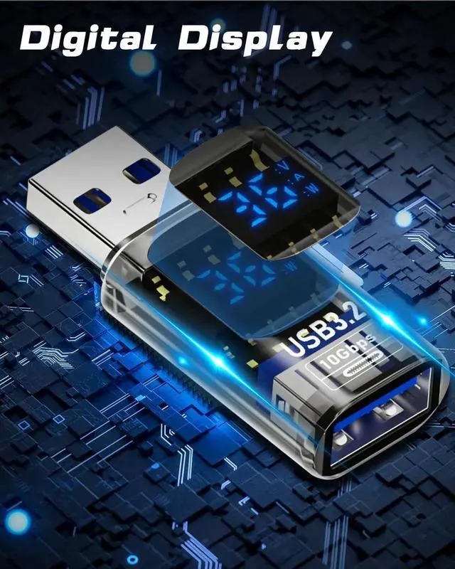 Alt view image 3 of 7 - USB 3.2 Extender, 10Gbps Type A Male to Female Extension Adapter Transparent Shell for Hard Drive Keyboard Laptop