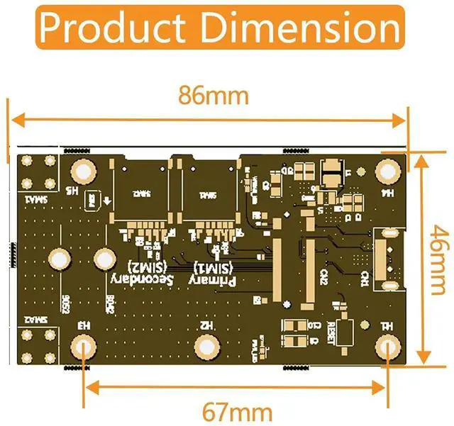 Alt view image 4 of 7 - M.2 NGFF to USB 3.0 Adapter Card, 3042/3052 NGFF M.2 to USB 3.0 Converter with Nano SIM Slot for 3G 4G 5G Module