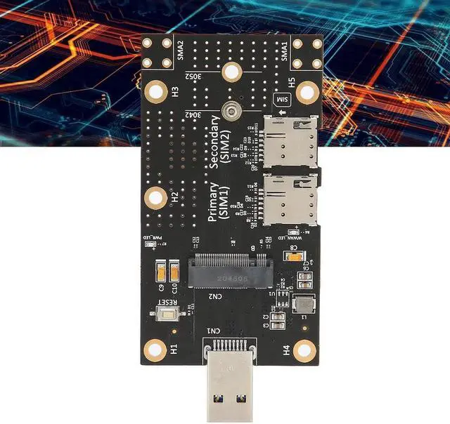 Alt view image 7 of 7 - M.2 NGFF to USB 3.0 Adapter Card, 3042/3052 NGFF M.2 to USB 3.0 Converter with Nano SIM Slot for 3G 4G 5G Module