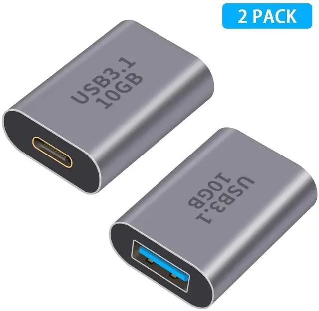 Alt view image 4 of 7 - 1-Pack USB C to A Adapter 10Gbps, USB 3.1 Gen2 Type C Female to USB A Female Double-Side Transmission Converter Compatible with iPhone MacBook Pro Galaxy