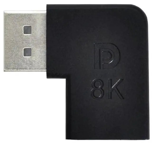 Alt view image 5 of 7 - Angled Mini DisplayPort 1.4 Male to DP Female Adapter 8K@60Hz 4K@144Hz UHD 7680*4320 Video Converter for Laptop PC Monitor