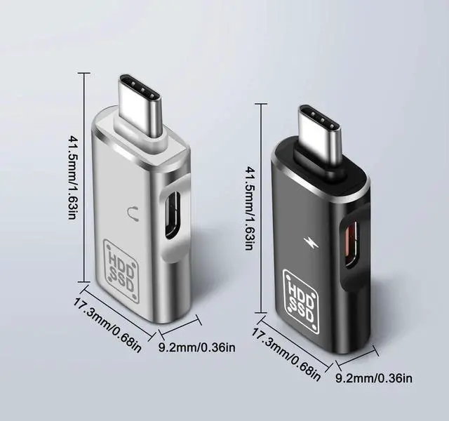 Alt view image 4 of 7 - 2 Pack 2-in-1 Type-C OTG Adapter, USB C to USB 3.0 Port + Charging & Audio Jack Converter, High Speed OTG Connector for U Disk, HDD, SSD, Headphones and USB-C Devices