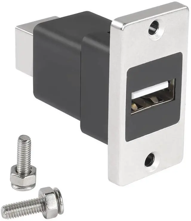 Main image of USB 2.0 Female to USB B Female Panel Mount Adapter, Rectangular Printer Socket Connector for Printer Scanner Fax PC Laptop