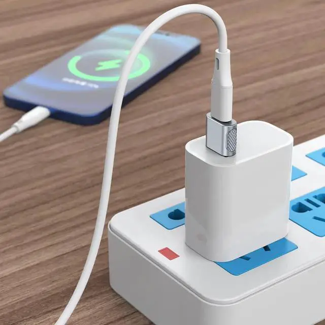 Alt view image 4 of 6 - 2 Pack Silver USB C Female to USB A Male Adapter, Type-C to USB A Charger Converter, Charging & Data Sync Connector Compatible with iPhone 14/13/12/11, Apple Watch Ultra/SE/8/7, AirPods, iPad and More