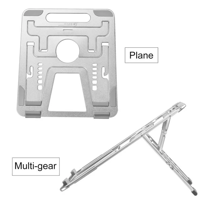 Alt view image 11 of 14 - COOLCOLD U2S Portable Foldable Hollow Double Triangle Height Adjustable Aluminum Alloy Bracket for Laptop