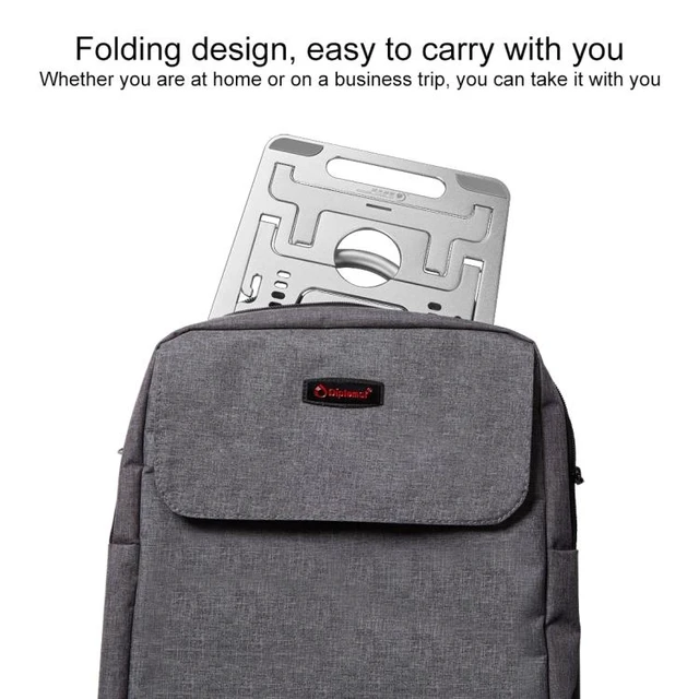 Alt view image 12 of 14 - COOLCOLD U2S Portable Foldable Hollow Double Triangle Height Adjustable Aluminum Alloy Bracket for Laptop