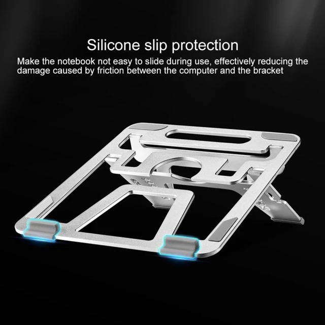 Alt view image 13 of 14 - COOLCOLD U2S Portable Foldable Hollow Double Triangle Height Adjustable Aluminum Alloy Bracket for Laptop