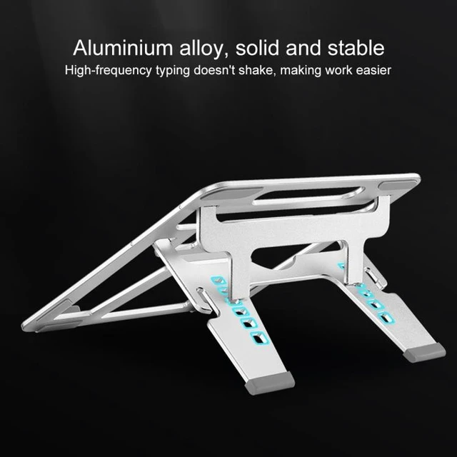 Alt view image 14 of 14 - COOLCOLD U2S Portable Foldable Hollow Double Triangle Height Adjustable Aluminum Alloy Bracket for Laptop