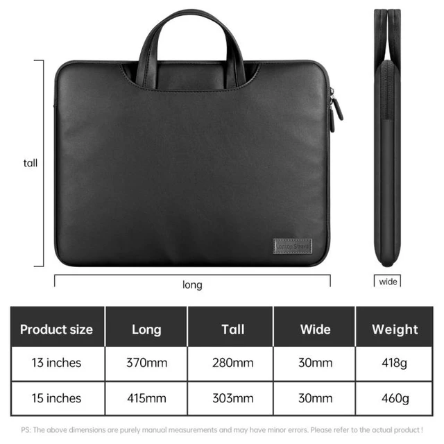 Alt view image 9 of 14 - Waterproof PU Laptop Bag Inner Bag, Size:13 / 14 inch 13 / 14 inch (Black)
