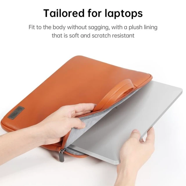 Alt view image 10 of 14 - Waterproof PU Laptop Bag Inner Bag, Size:13 / 14 inch 13 / 14 inch (Black)