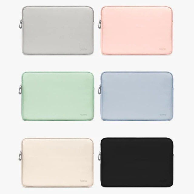 Alt view image 9 of 14 - Baona BN-Q004 PU Leather Laptop Bag, Colour: Double-layer Pink, Size: 13/13.3/14 inch Pink 13/13.3/14 inch