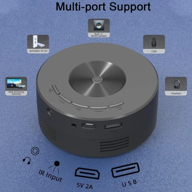Alt view image 13 of 14 - YT200 320 X 180P LED HD Mini Projector USB Powered Support Wired Connection Phone Screen (White)