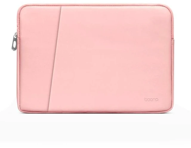 Alt view image 8 of 14 - Baona BN-Q004 PU Leather Laptop Bag, Colour: Double-layer Pink, Size: 13/13.3/14 inch Pink 13/13.3/14 inch