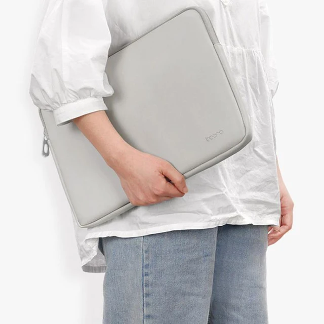 Alt view image 14 of 14 - Baona BN-Q004 PU Leather Laptop Bag, Colour: Double-layer Pink, Size: 13/13.3/14 inch Pink 13/13.3/14 inch