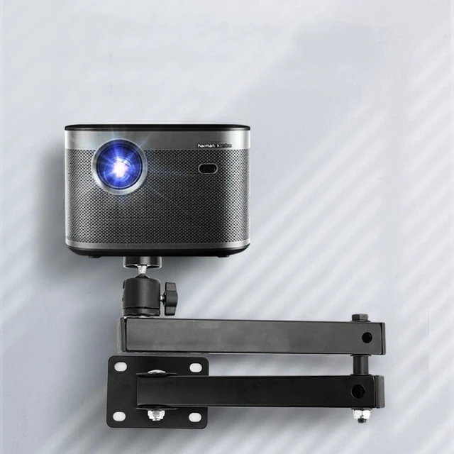 Alt view image 7 of 12 - Wall-mounted Projector Bracket Foldable Telescopic Arm Wall Stand Projector Bracket