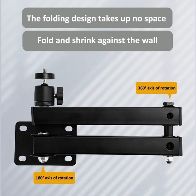 Alt view image 9 of 12 - Wall-mounted Projector Bracket Foldable Telescopic Arm Wall Stand Projector Bracket