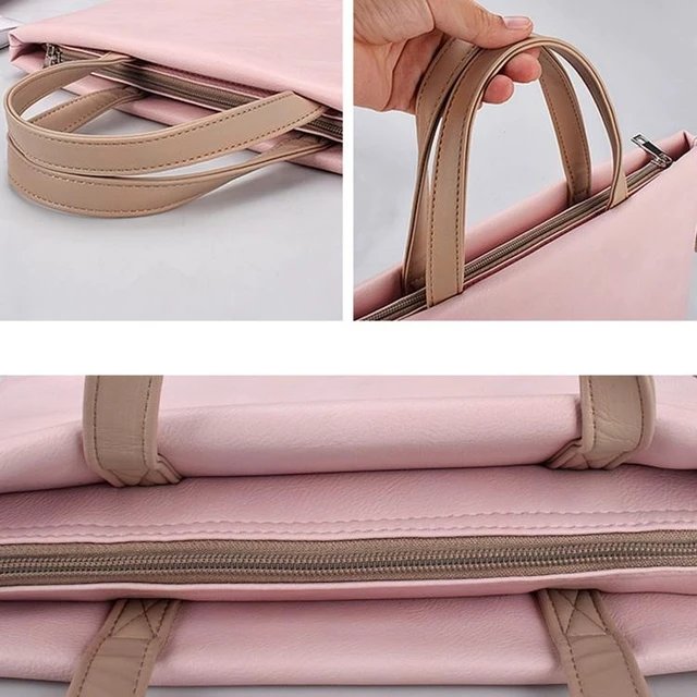 Alt view image 10 of 14 - ST05SDZ Lightweight Notebook Laptop Bag with Detachable Shoulder Strap, Size:13.3 inch 13.3 inch (Pink)