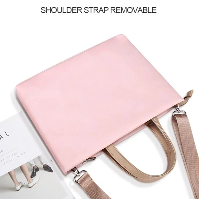 Alt view image 13 of 14 - ST05SDZ Lightweight Notebook Laptop Bag with Detachable Shoulder Strap, Size:13.3 inch 13.3 inch (Pink)