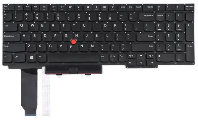 Alt view image 6 of 10 - US Version Keyboard with Pointing For Thinkpad E15 Gen 2 Gen For Thinkpad E15 Gen 2 Gen (Black)