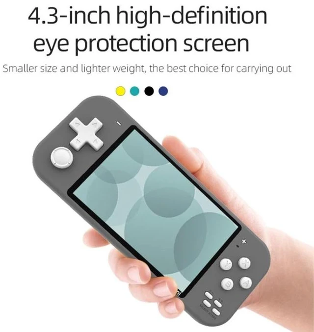 Alt view image 9 of 14 - X20 mini Classic Games Handheld Game Console with 4.3 inch Screen & 8GB Memory X20 mini / Blue (Blue) Black