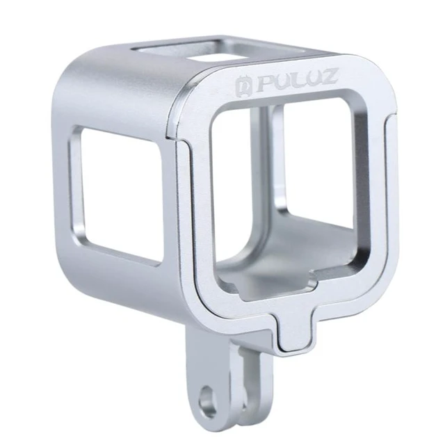 Alt view image 8 of 14 - PULUZ Housing Shell CNC Aluminum Alloy Protective Cage with Insurance Frame for GoPro HERO5 Session /HERO4 Session /HERO Session (Silver)