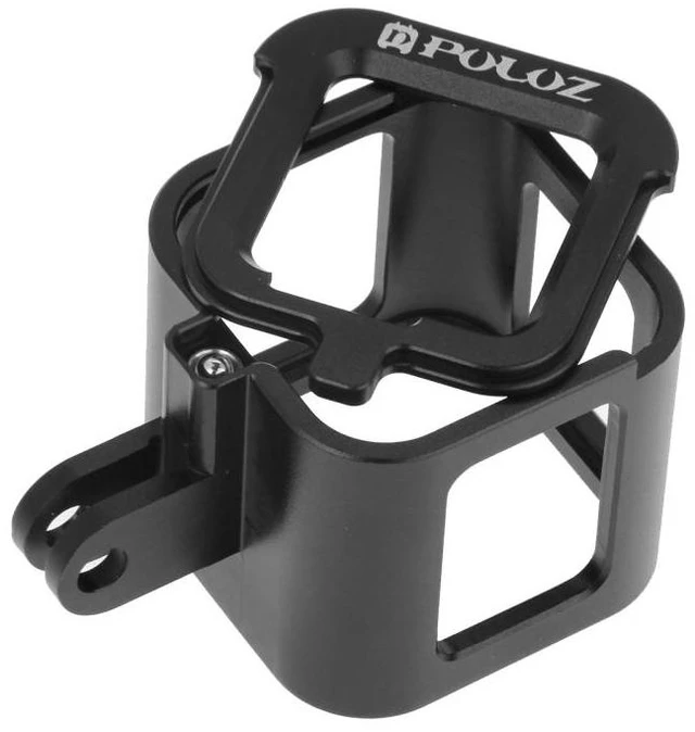 Alt view image 12 of 14 - PULUZ Housing Shell CNC Aluminum Alloy Protective Cage with Insurance Frame for GoPro HERO5 Session /HERO4 Session /HERO Session (Red)