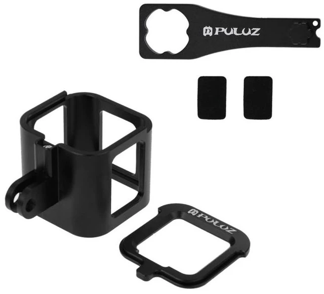 Alt view image 13 of 14 - PULUZ Housing Shell CNC Aluminum Alloy Protective Cage with Insurance Frame for GoPro HERO5 Session /HERO4 Session /HERO Session (Red)