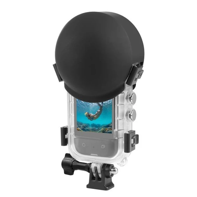 Alt view image 9 of 14 - For Insta360 X5 PULUZ 60m Waterproof Sealed Diving Case with Silicone Lens Cover (Black) (Black)