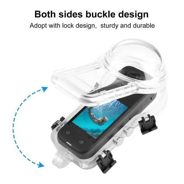 Alt view image 11 of 14 - For Insta360 X3 PULUZ Invisible Dive Case 50m Waterproof Sealed Case (Transparent)