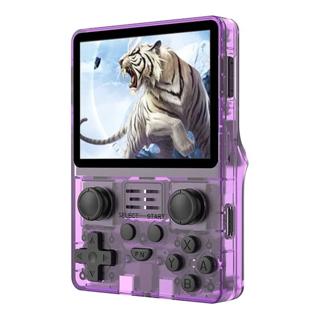 Alt view image 8 of 14 - POWKIDDY RGB20S 3.5-Inch IPS Screen Retro Open Source Handheld Game Console 16GB Without Game (Purple)