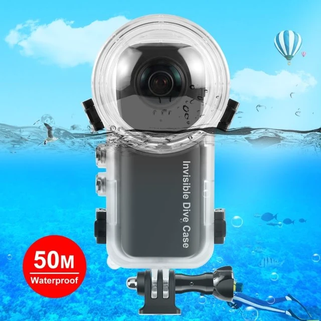 Alt view image 8 of 14 - For Insta360 X3 PULUZ Invisible Dive Case 50m Waterproof Sealed Case (Transparent)