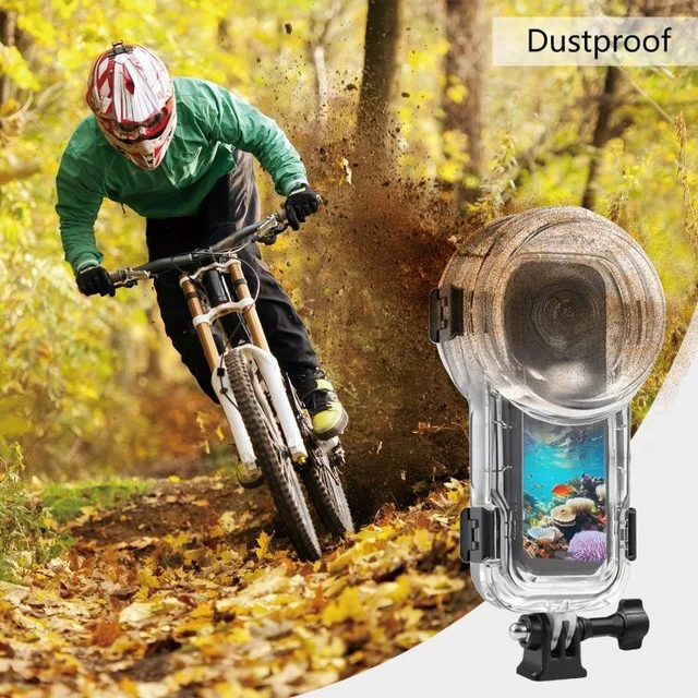 Alt view image 13 of 14 - For Insta360 X5 PULUZ 60m Waterproof Sealed Diving Case with Silicone Lens Cover (Black) (Black)