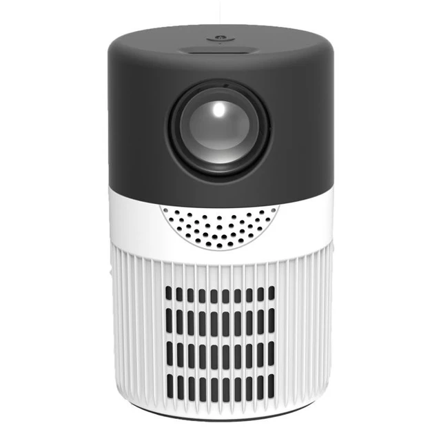 Alt view image 8 of 14 - T400 100 inch Screen 3000 Lumens LED Mini Projector, Plug Type:US Plug Base Edition, US Plug (Black White)
