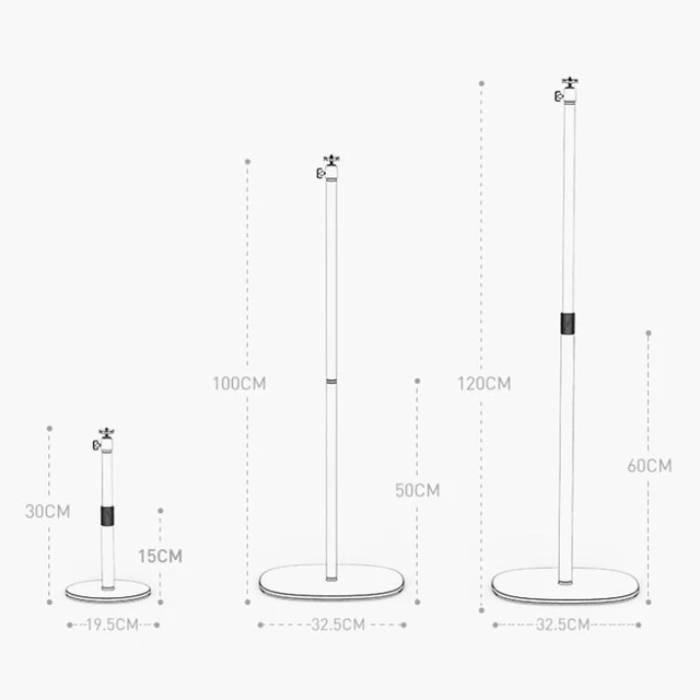 Alt view image 9 of 14 - Xiaotian Desktop Metal Projection Machine Bracket Liftable Telescopic Holder, Style: L22 Floor Standard Version L22 Floor Standard Version