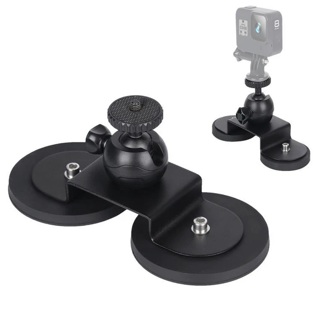 Alt view image 8 of 14 - Car Suction Cup Mount Bracket for GoPro Hero11 Black / HERO10 Black / HERO9 Black / HERO8 Black /7 /6 /5 /5 Session /4 Session /4 /3+ /3 /2 /1, Xiaoyi and Other Action Cameras, Size: L(Black