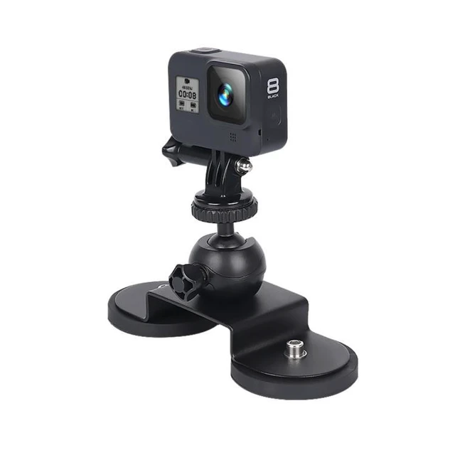 Alt view image 14 of 14 - Car Suction Cup Mount Bracket for GoPro Hero11 Black / HERO10 Black / HERO9 Black / HERO8 Black /7 /6 /5 /5 Session /4 Session /4 /3+ /3 /2 /1, Xiaoyi and Other Action Cameras, Size: L(Black
