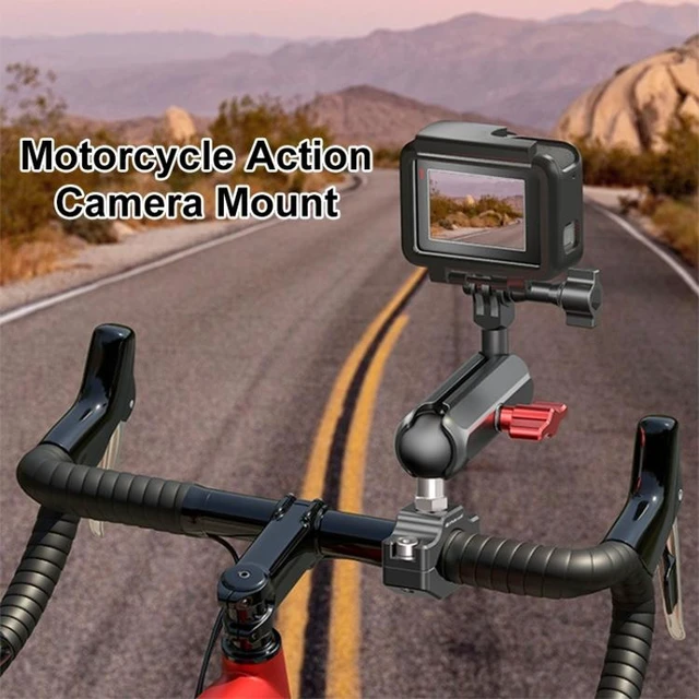 Alt view image 9 of 14 - PULUZ Motorcycle Rearview Large Clamp CNC Metal Magic Arm Rod Mount