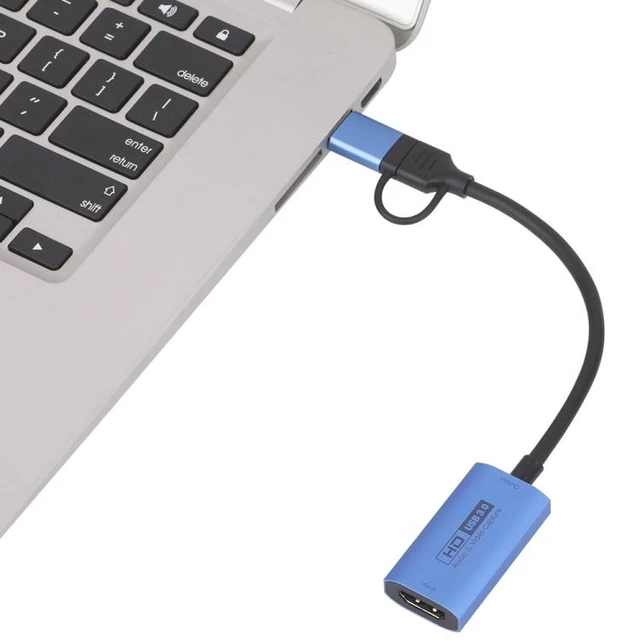 Alt view image 10 of 14 - Z29C HDMI/F Female to USB-C / Type-C+USB 3.0/M Male HD Video Capture Card