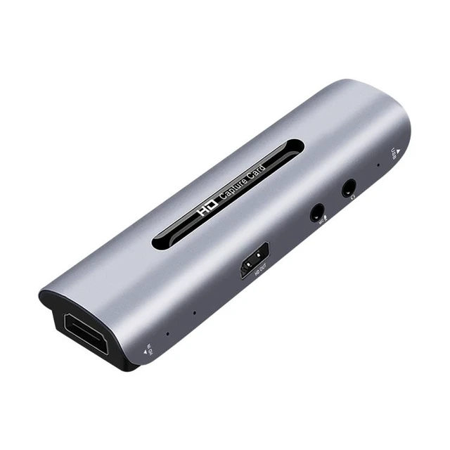 Alt view image 8 of 14 - Z35 HDMI Female + Mic to HDMI Female + Audio + USB HD Video & Audio Capture Card with Loop